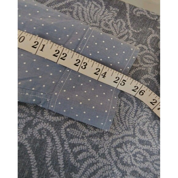 Bonobos Tailored Slim Fit Size XL Chambray Blue White Dots Button Down Shirt - Picture 8 of 11